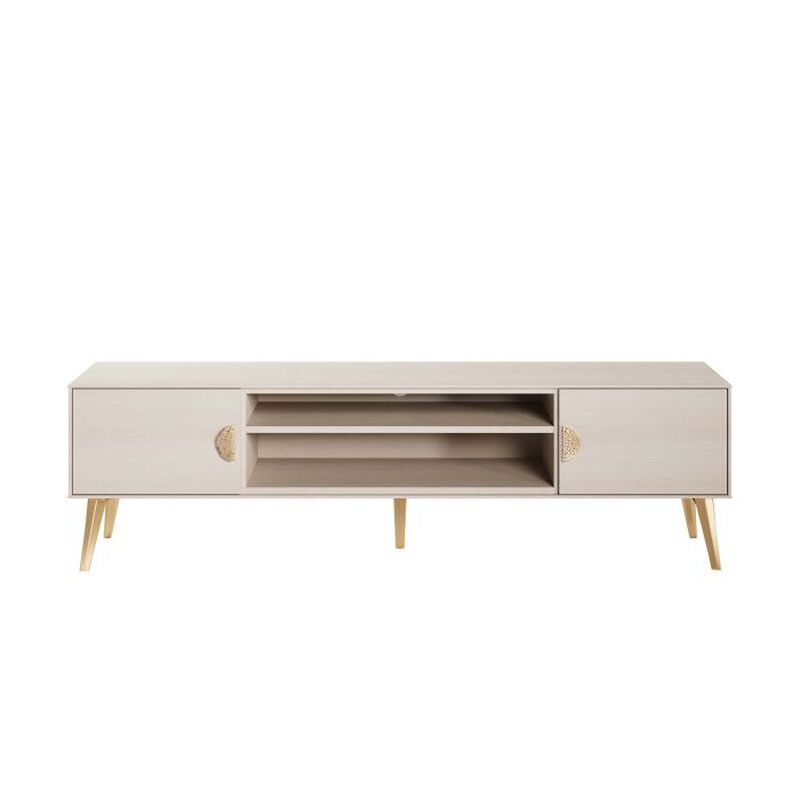 Haley Large TV Stand in White