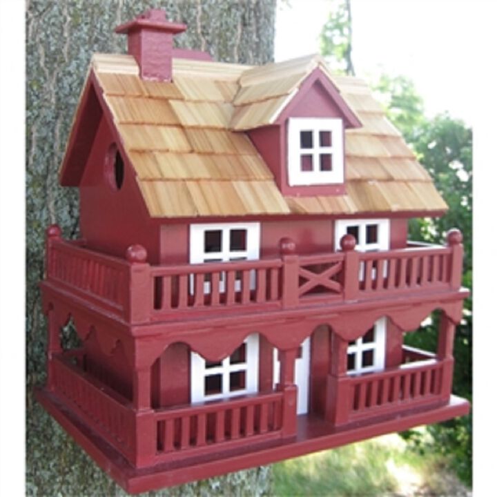 Durable Kiln Dried Hardwood Birdhouse for Garden and Patio