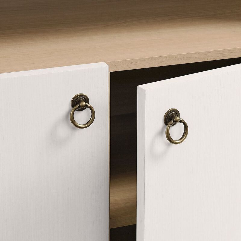 Modway Nolan 74 Tall Wide Arched Storage Display Cabinet Bookshelf