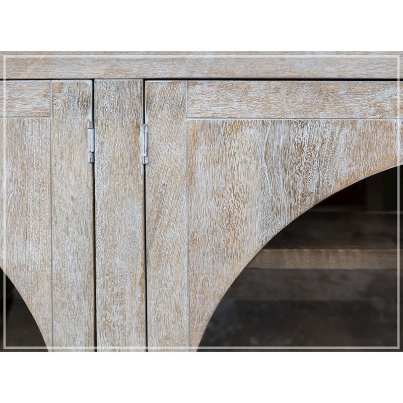 Crafter and Weavers Acropolis Solid Wood 4-Door Multi-Purpose Console - 70