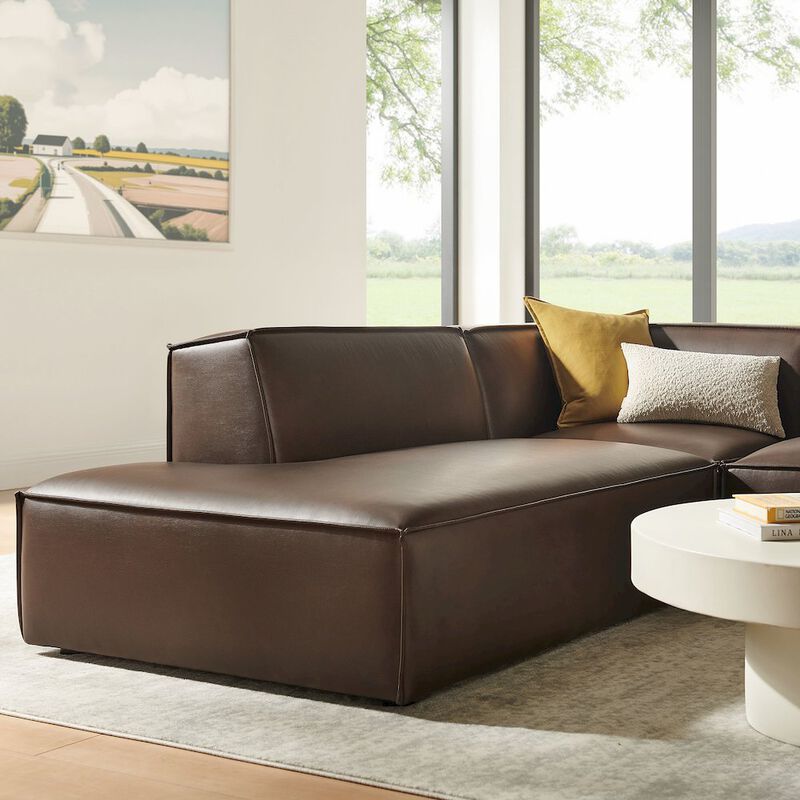 Restore 3-Piece Vegan Leather Modular L-Shaped Sectional Sofa image number 9