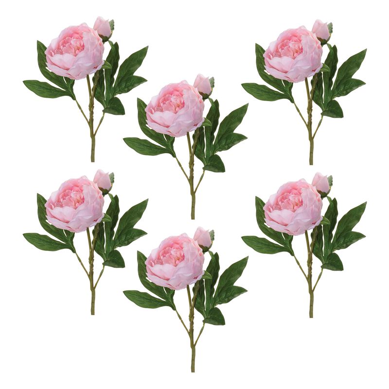 Decorative Poppy Spray Set of 6 for Floral Crafts, Wreaths, or Table Styling
