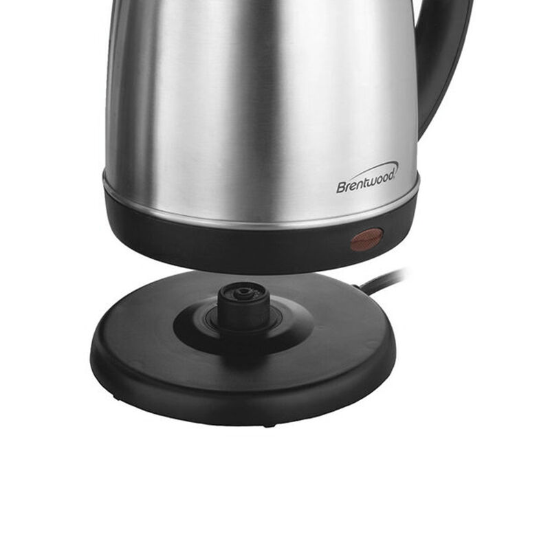 Brentwood 1.2 L Stainless Steel Electric Cordless Tea Kettle 1000W in Brushed Chrome
