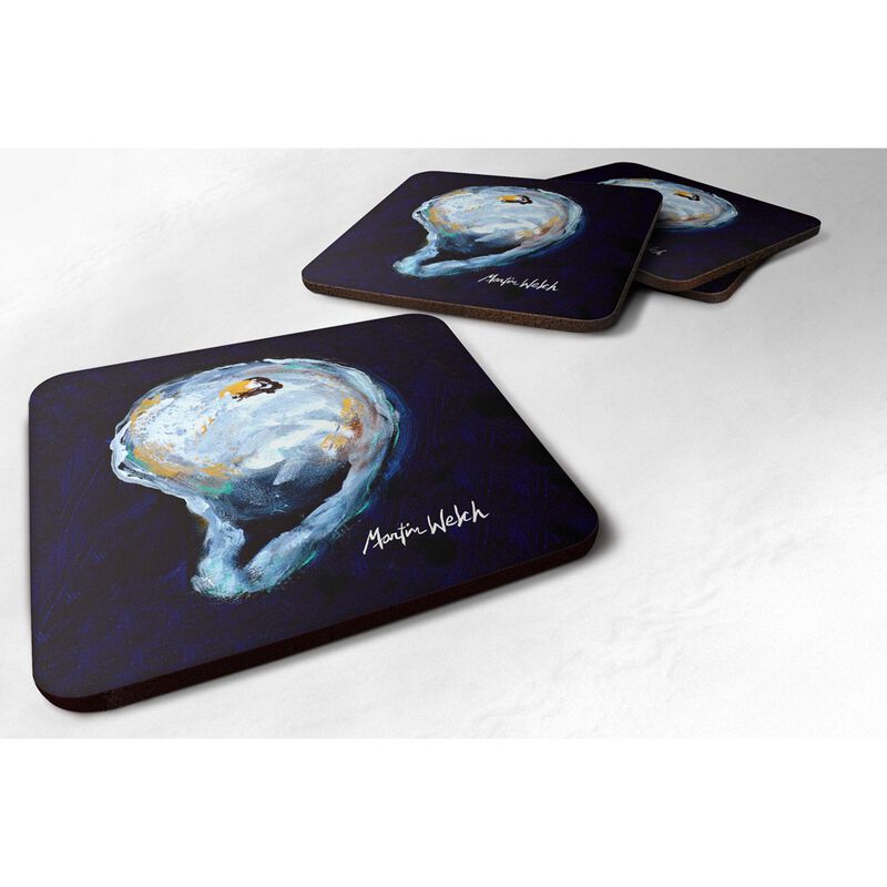Caroline's Treasures MW1136FC Oyster Give Me One Foam Coasters (Set of 4), 3.5 H x 3.5 W, Multicolor image number 0
