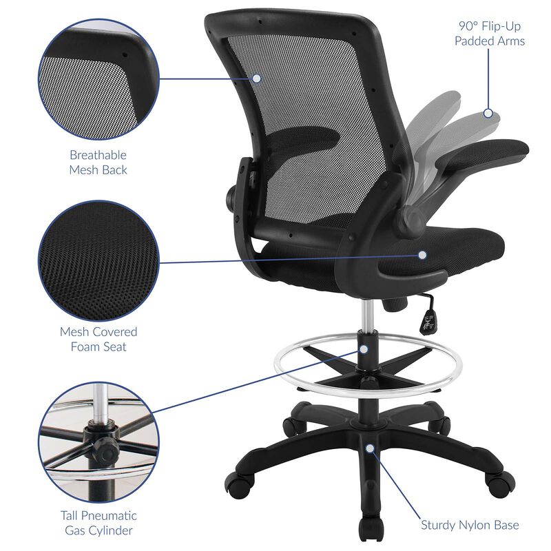Modway Furniture - Veer Drafting Chair Gray image number 4