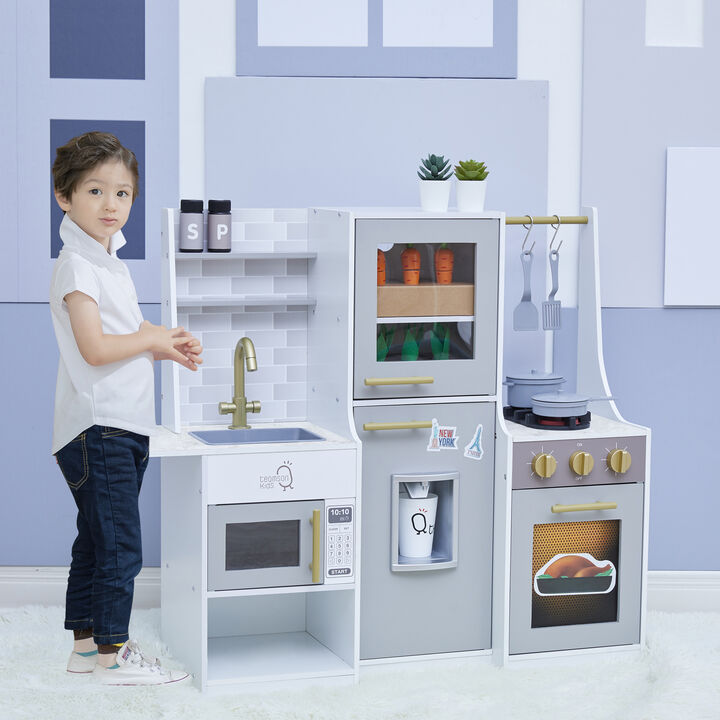 Teamson Kids - Little Chef Lyon Modern Play Kitchen - Grey