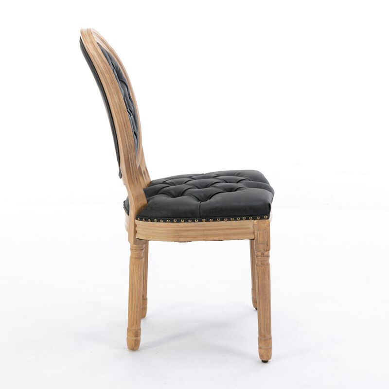 Streamdale Antique French Style Wood Frame Dining Chairs Set image number 3