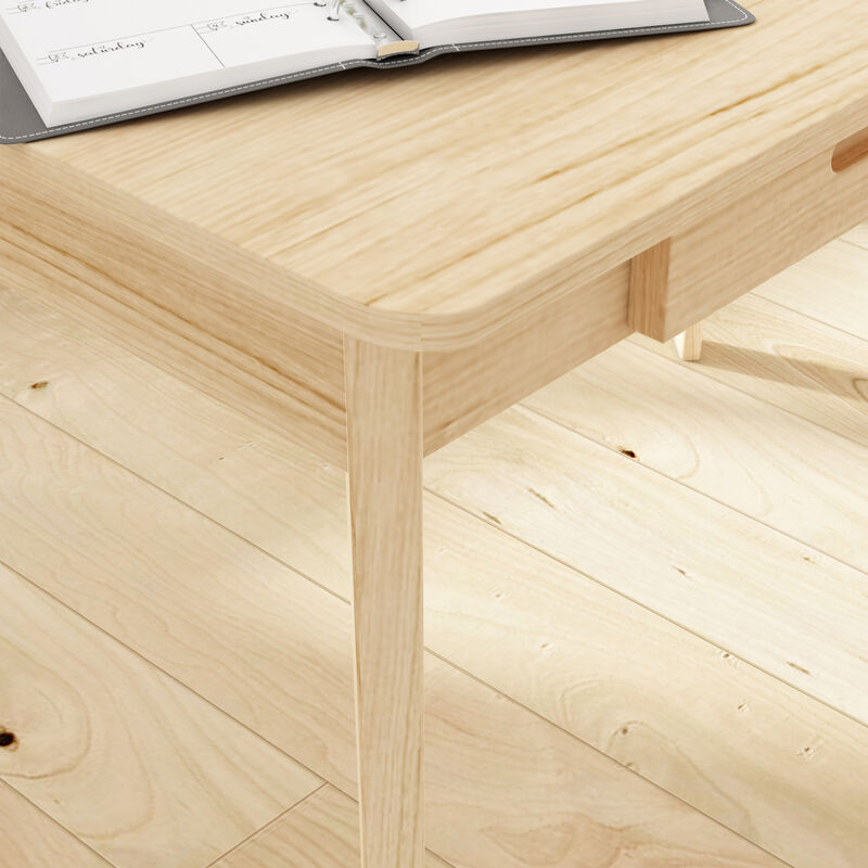 21.7 in. H Retangular burlywood Wood 2 Drawer Computer Desk