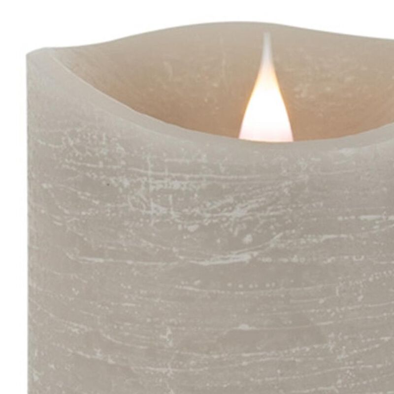 HomeRoots 7" Gray Flameless Designer Candle image number 2