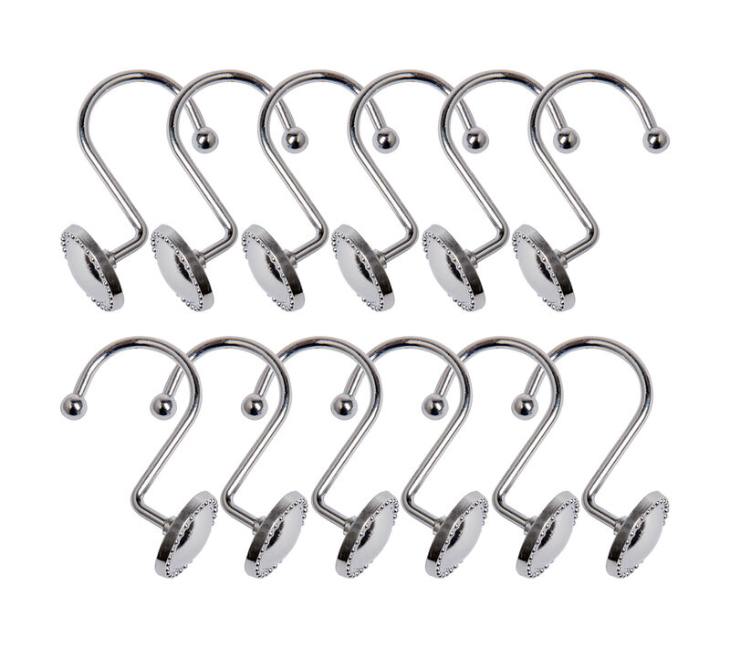 12-Piece Proof Zinc Shower Curtain Hooks image number 3