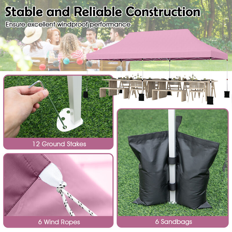 Foldable Pop-Up Gazebo Tent &ndash; Portable Outdoor Shelter with Carry Bag