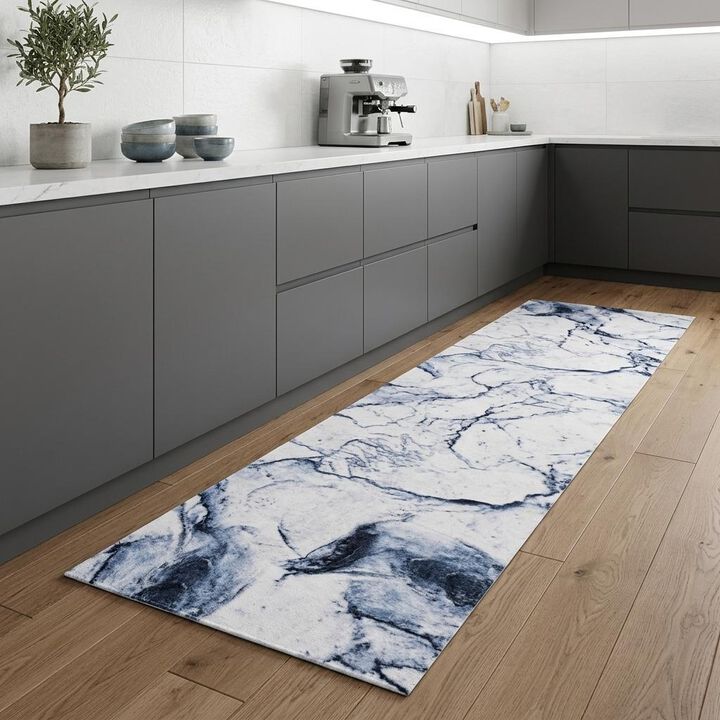 HomeRoots Abstract Power Loom Runner Rug