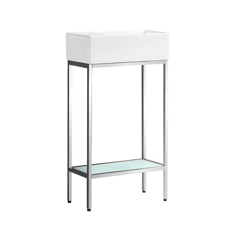 Pierre 19.5 Single, Freestanding, Open Shelf, Matte Black Frame Bathroom Vanity image number 7