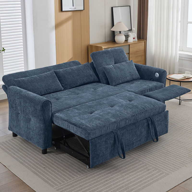 Merax hree-seater Sofa with a Sofa Bed and a Reversible Recliner Sofa