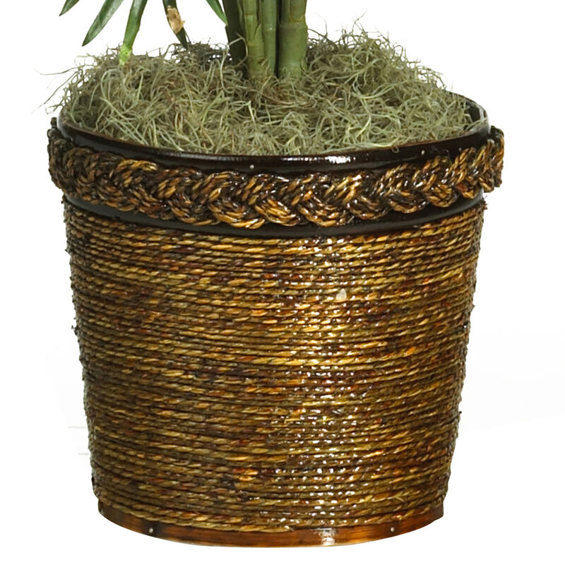 Nearly Natural 56-in Areca Tree w/Basket