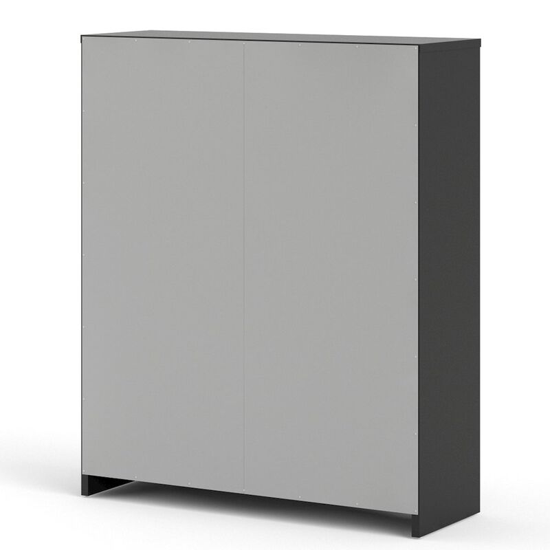 Tvilum Bright 2 Drawer Shoe Cabinet, Black Matte