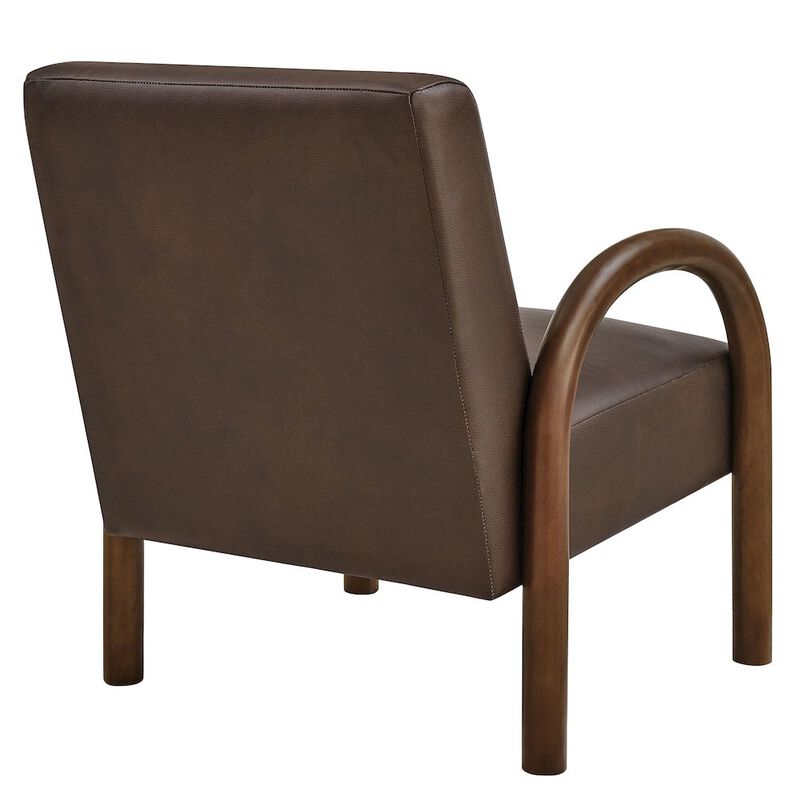 Lunet Faux Leather Upholstered Accent Chair image number 4