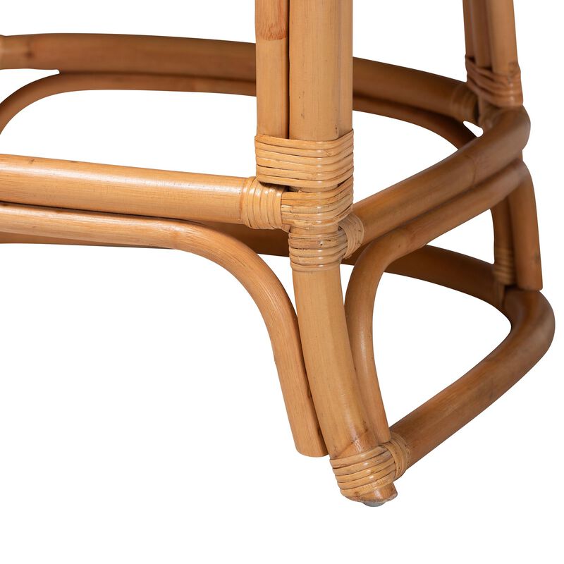 bali & pari Veneto Natural Rattan Counter Stool with Scalloped Back image number 5