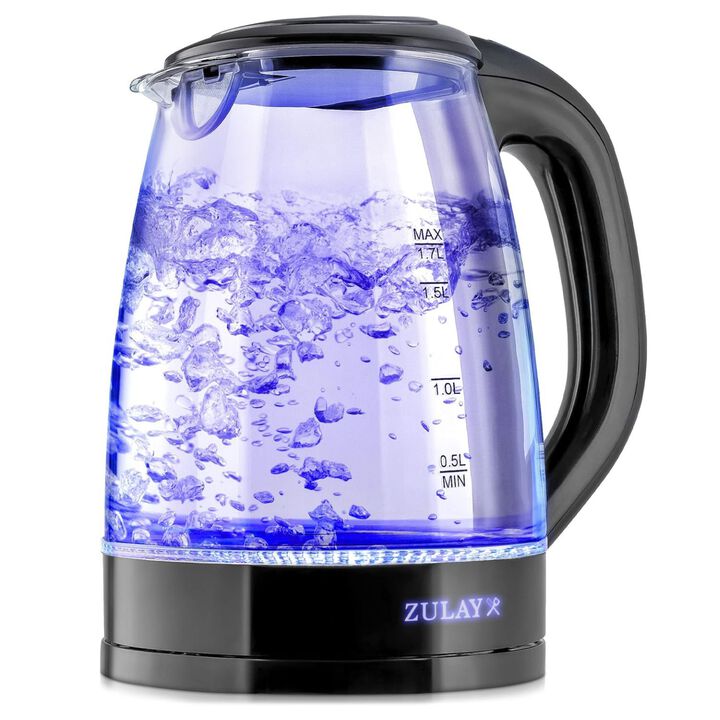 Electric Glass Kettle Water Boiler with Auto Shut-Off and Boil-Dry Protection