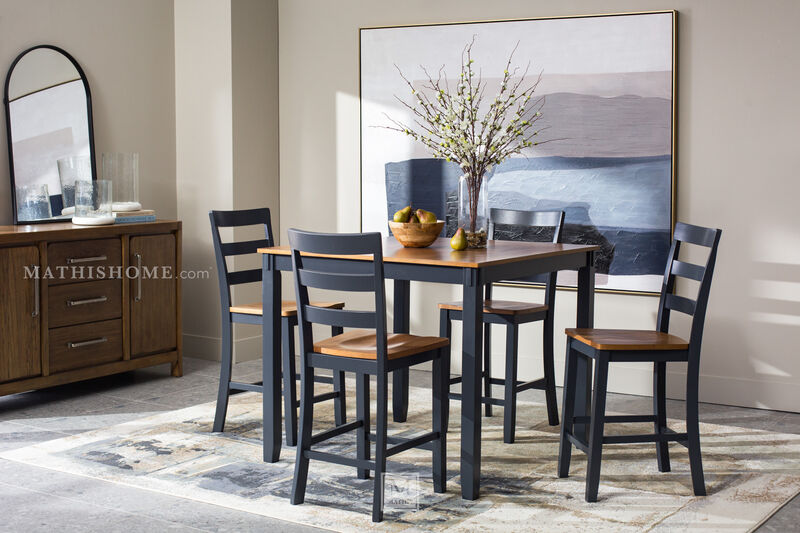 Gesthaven Blue 5-Piece Counter Height Dining Set