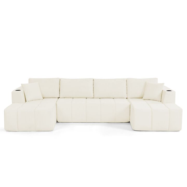 Gralte U-Shaped Chenille Sectional Sofa
