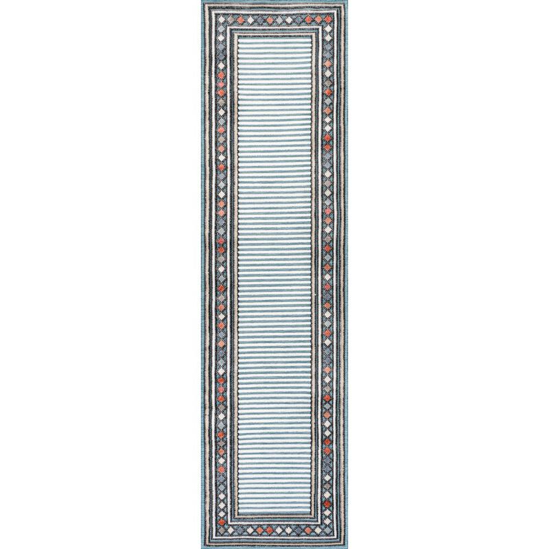 Sebastian High-Low Modern Diamond Border Area Rug