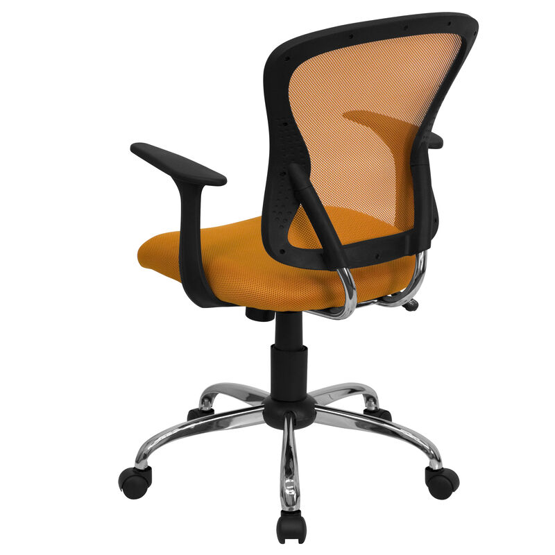 Alfred Mid-Back Dark Gray Mesh Swivel Task Office Chair with Chrome Base and Arms image number 6
