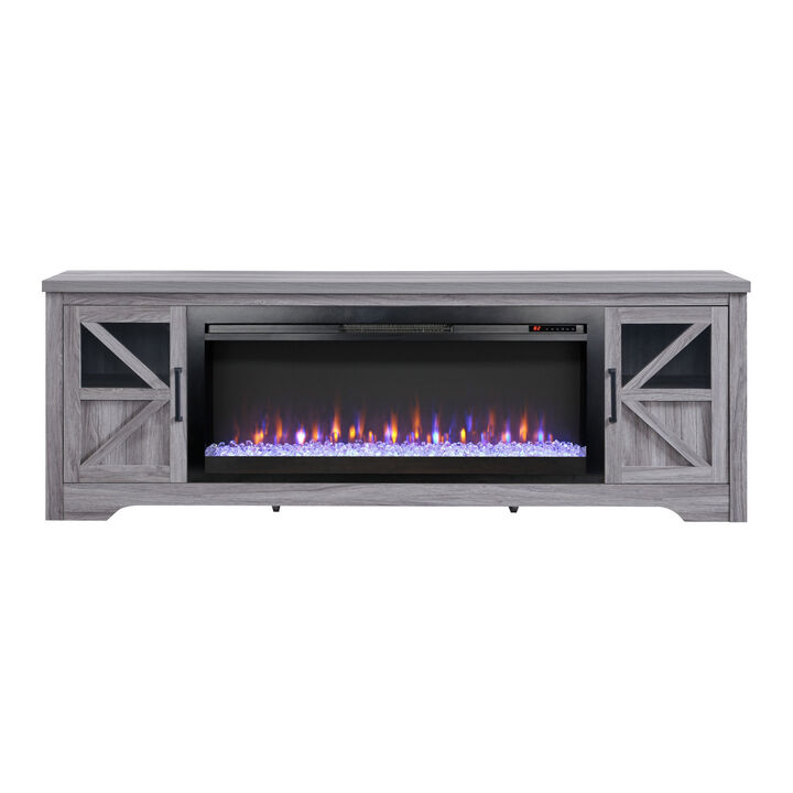 Streamdale 75'' Fireplace TV Stand for TVs up to 80'',with 44'' Electric Fireplace