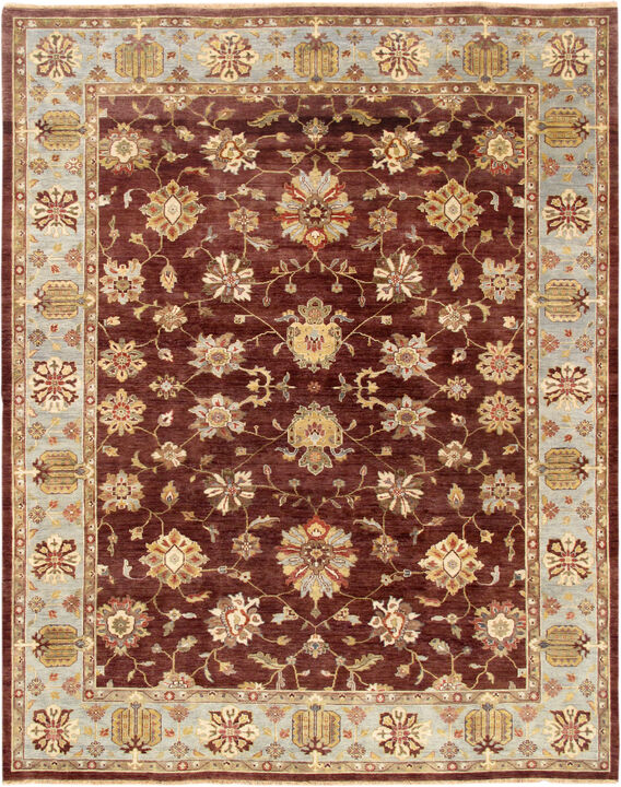 Pasargad Home Melody Hand-Knotted Lamb's Wool Area Rug- 9' 0" X 11' 9"