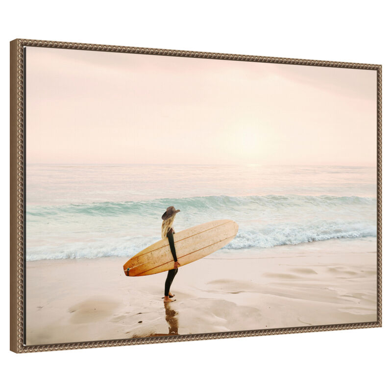 Surfer Cowgirl by Kathrin Pienaar Framed Canvas Wall Art