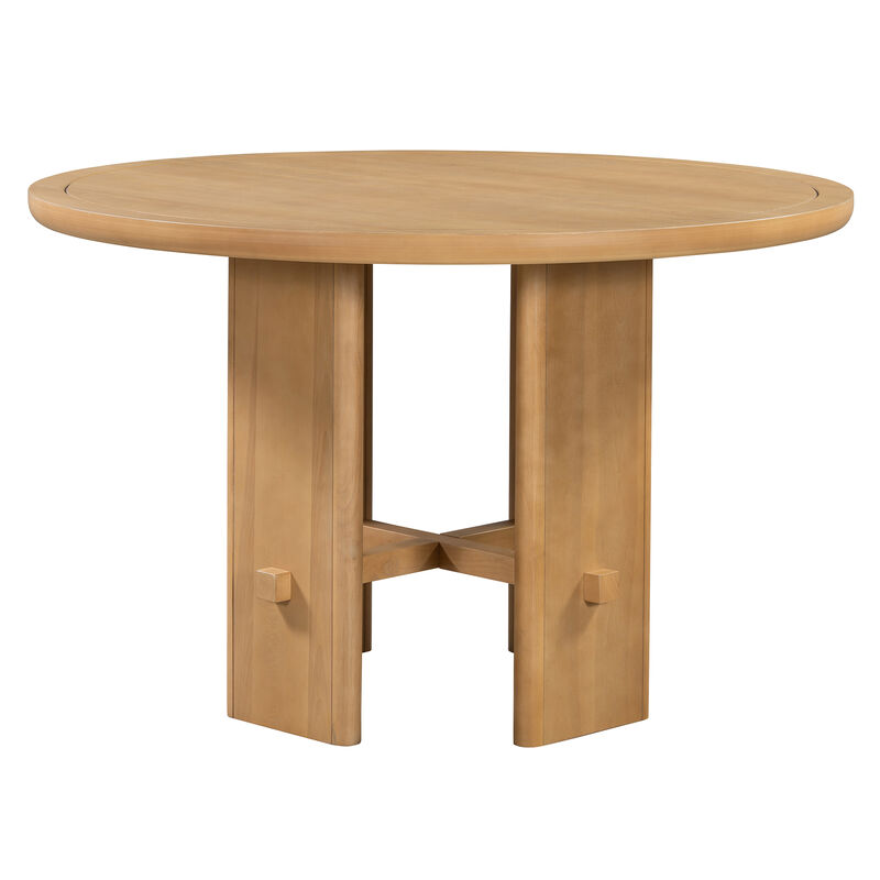 Merax 5-Piece Round Dining Table Set for 4