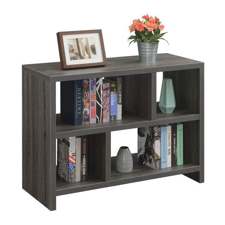 Convenience Concepts Northfield Console 3 Tier Bookcase, Weathered Gray