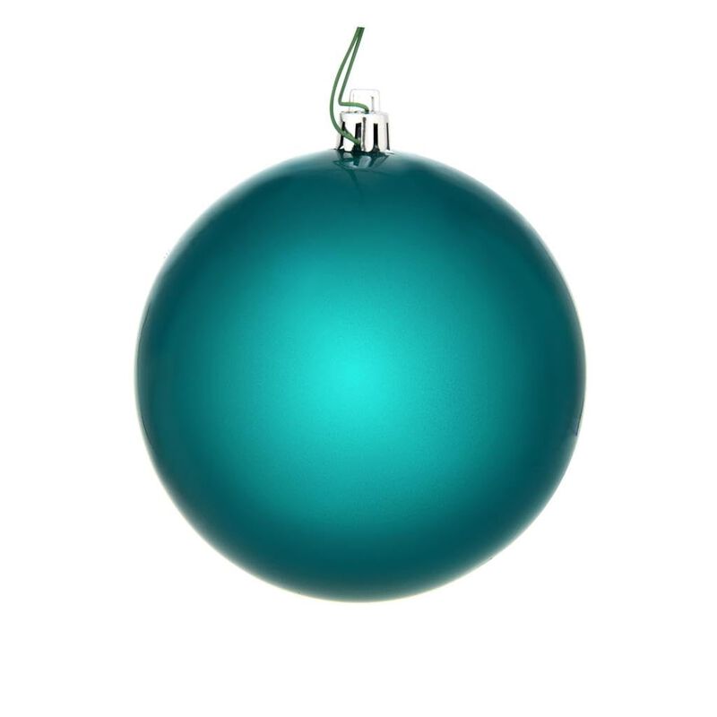 Vickerman 666548-4.8" Dark Teal Candy Ball Christmas Tree Ornament (4 Pack) (N591241DCV) image number 0