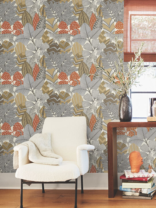 Namiri Ochre Wallpaper (Set of 2)