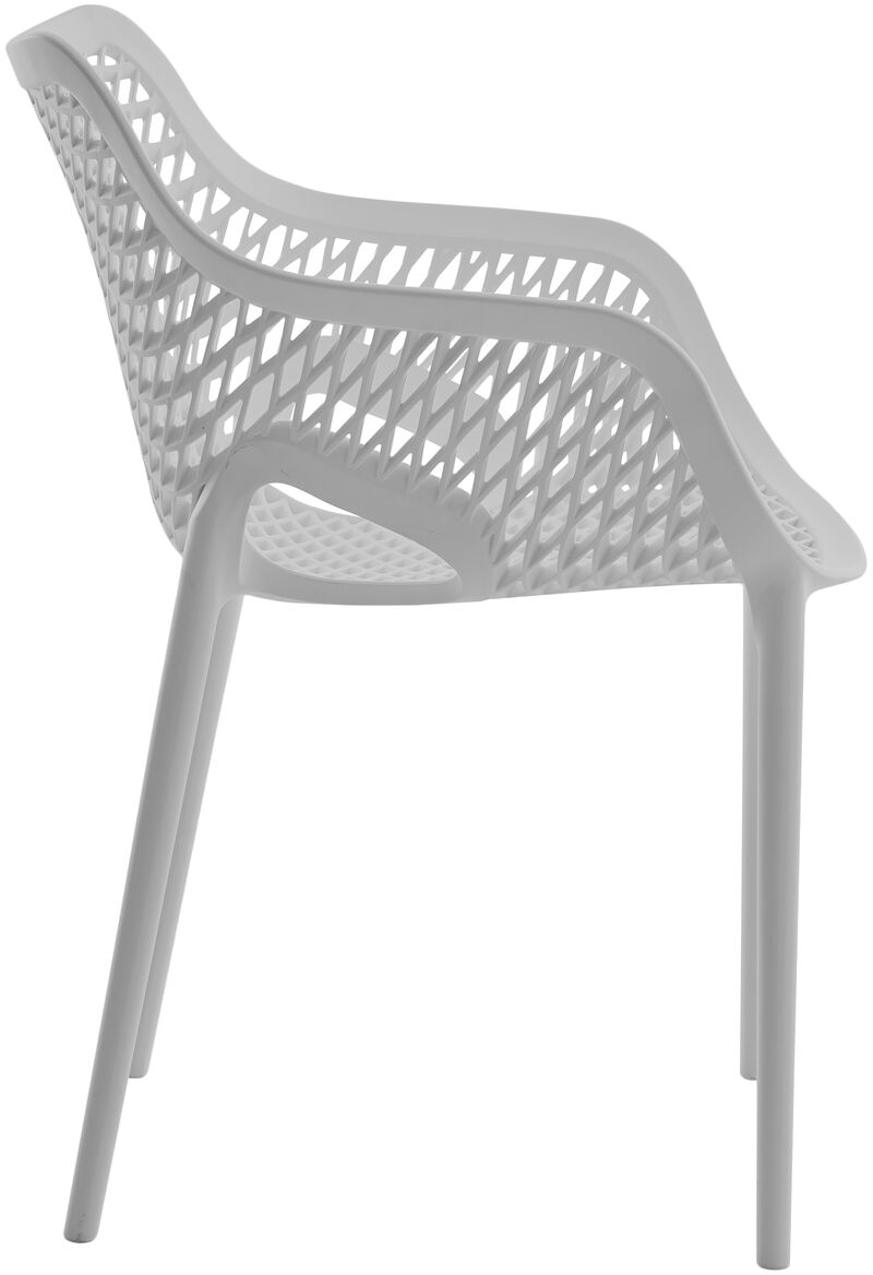 Meridian Furniture Mykonos Grey Outdoor Patio Dining Chair, Set of 4