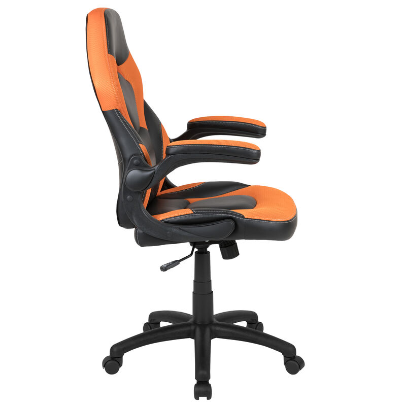 X10 Gaming Chair Racing Office Ergonomic Computer PC Adjustable Swivel Chair with Flip-up Arms, / LeatherSoft image number 7