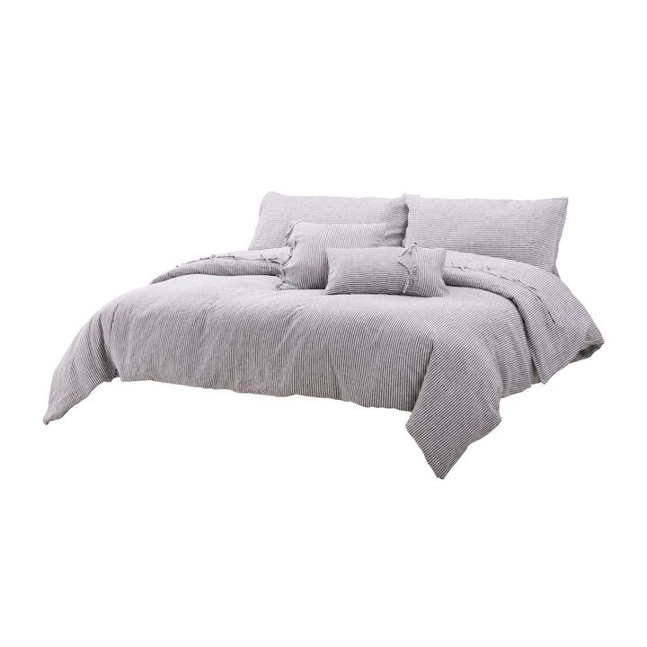 Michael Amini Grant 5-Piece Linen Duvet Set