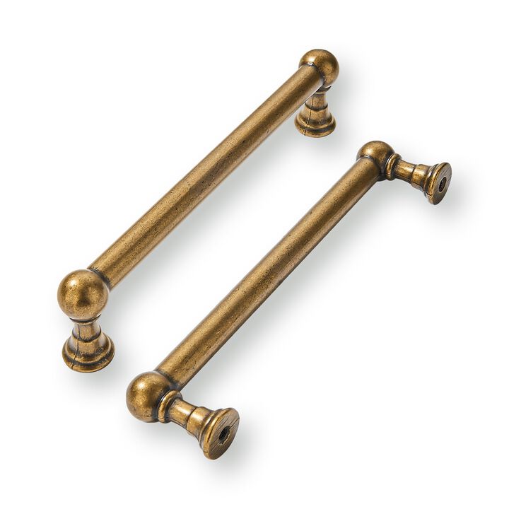 khtumeware 10 Pack 5 Inch Hole Center Antique Brass Cabinet Pulls Heavy Duty Solid Cabinet Handles cabinets Dressers Kitchens Ha