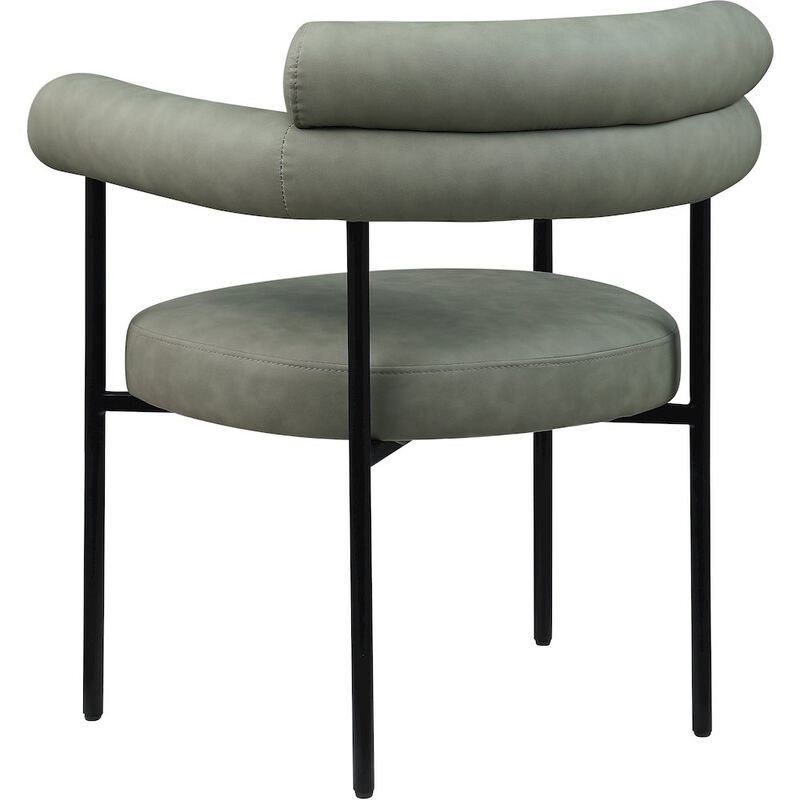 Meridian Furniture Blake Green Vegan Leather Dining Chair, Set of 2