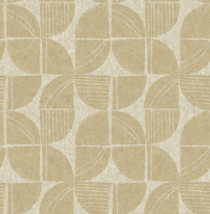 Baxter Honey Semicircle Mosaic Wallpaper (Set of 2)