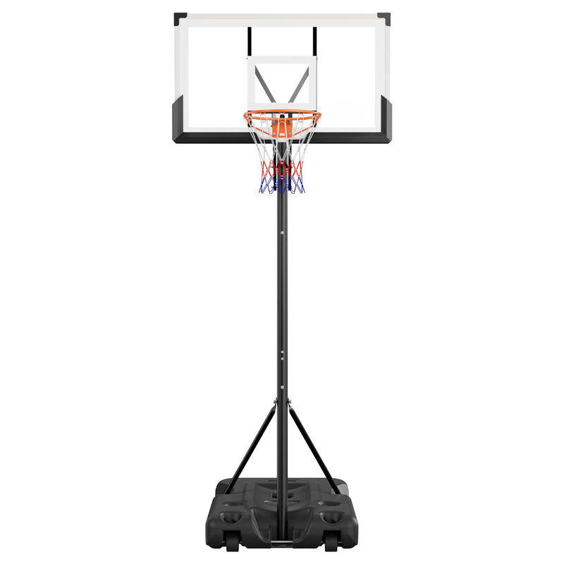 Height Adjustable Basketball Goal with Portable Base, PC Backboard for Driveway & Poolside-Black image number 0
