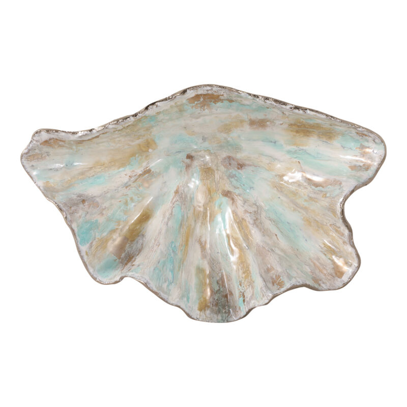 18x12" Metal Seashell Bowl, Multi image number 5