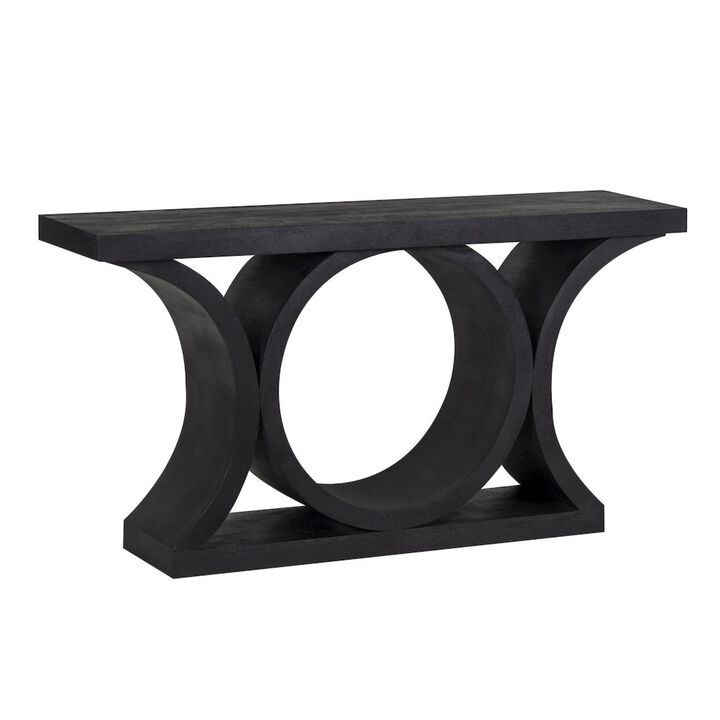 Porter Designs Brockton Solid Mango Wood Console Table, Black