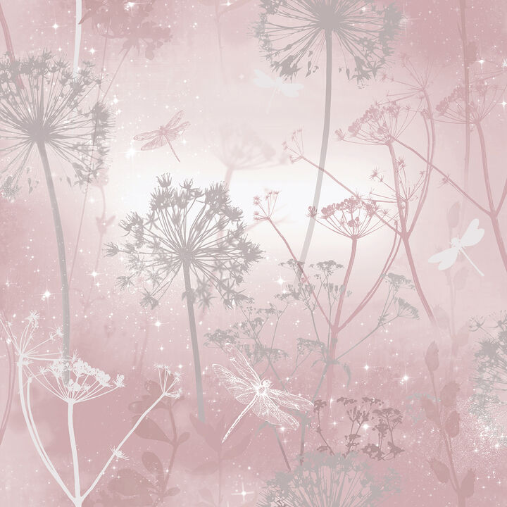 Lena Pink Floral Wallpaper