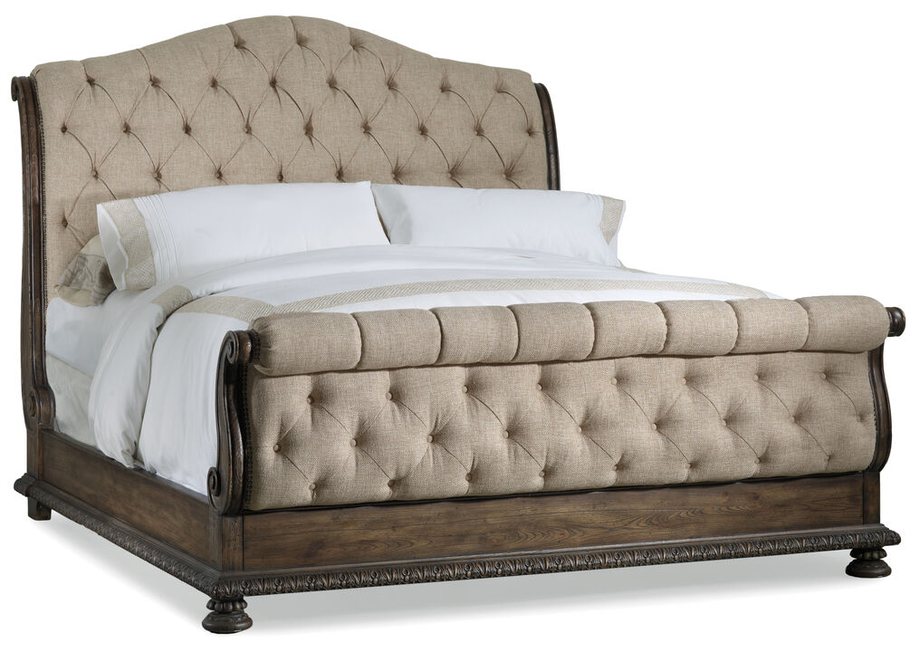 Rhapsody King Tufted Bed in Beige