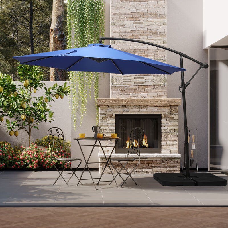 WestinTrends 10 ft. Outdoor / Patio Cantilever Hanging Umbrella