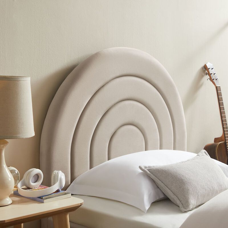 Solana Arched Performance Velvet Twin Platform Bed image number 8