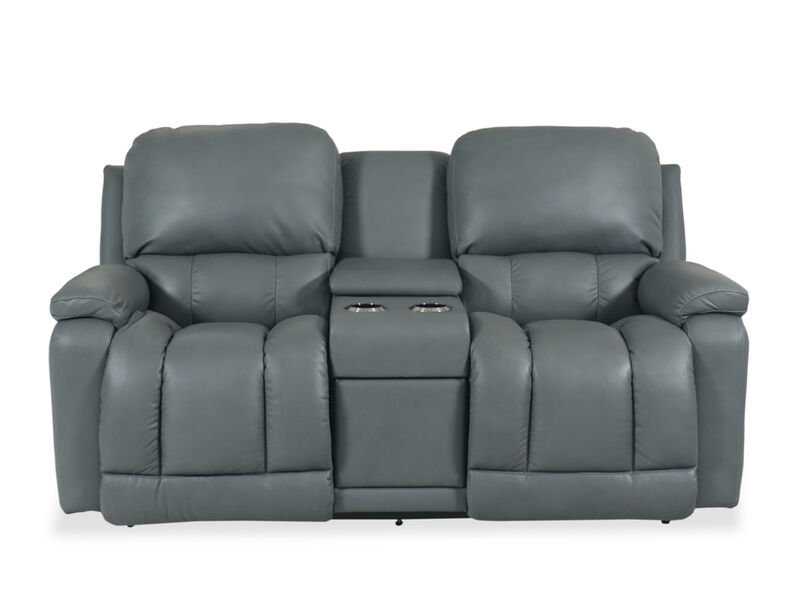 Greyson Power Reclining Loveseat in Blue Gray
