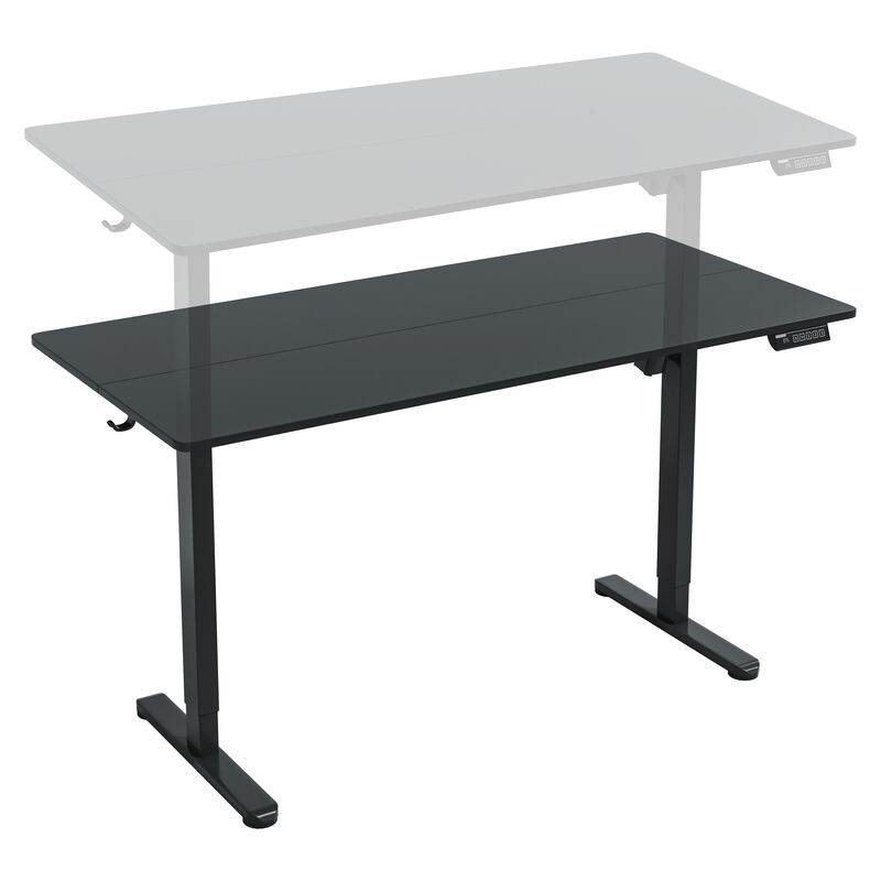 HomeRoots Adjustable Black Wood and Steel Standing Desk image number 3