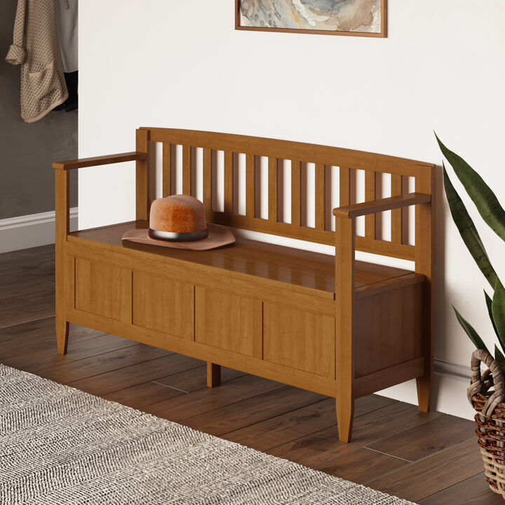 Simpli Home Brooklyn Entryway Storage Bench
